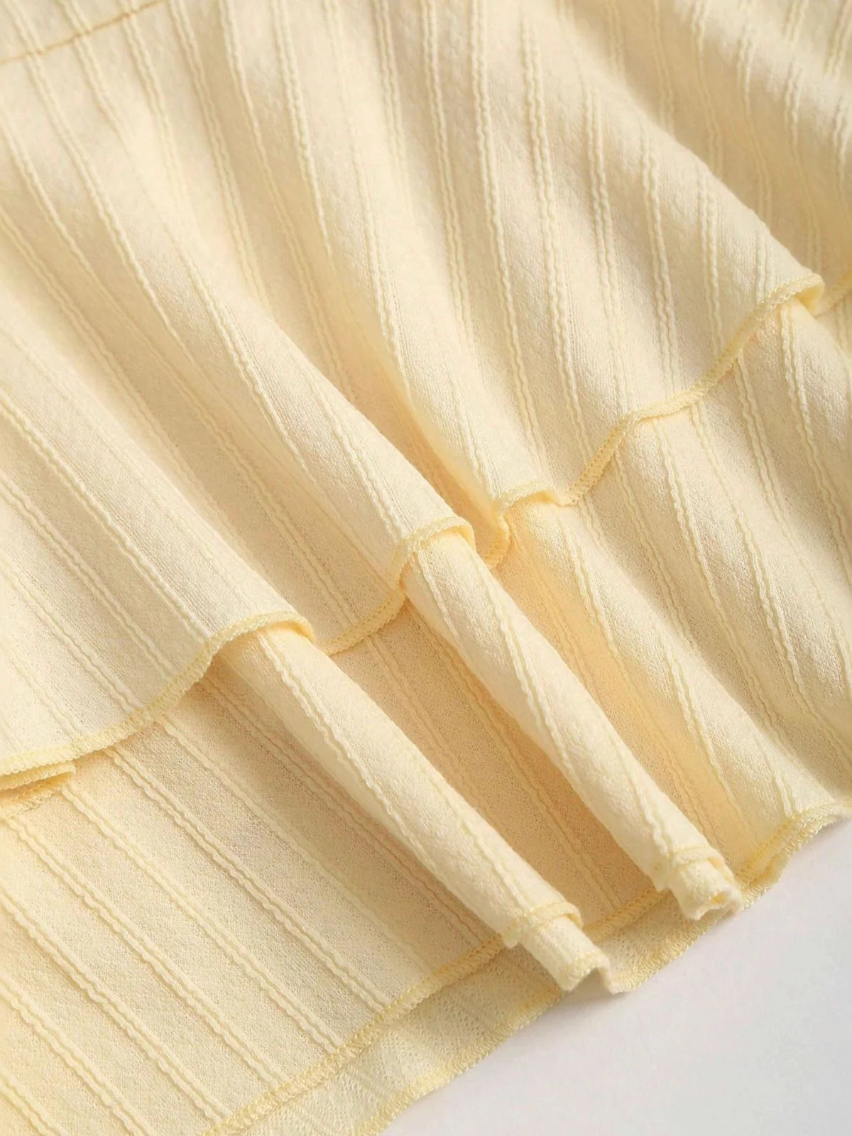 Yellow 1960s Textured Metal Starfish Halter Layered Mini Dress - Image 5
