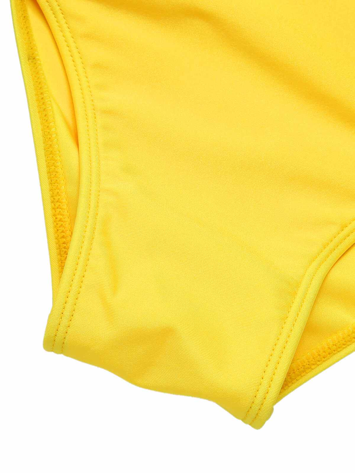Yellow 1970s Lace-Up Halter Bikini Set - Image 7