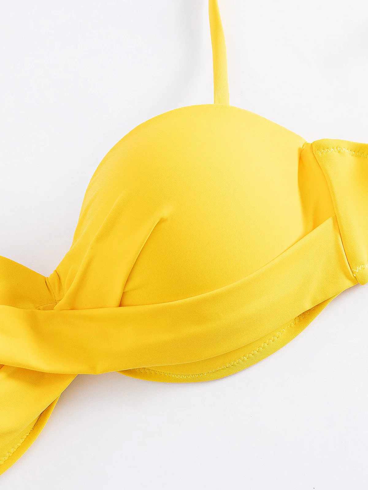 Yellow & Green 1960s Spaghetti Straps Bikini Set - Image 3