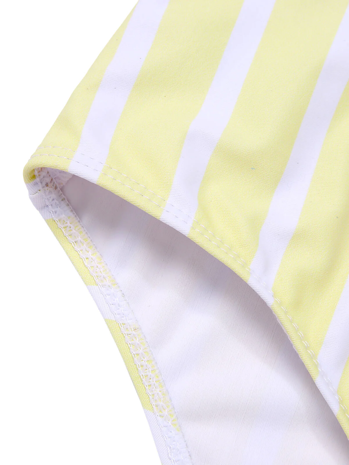 Yellow & Pink 1940s Stripe One-Piece Swimsuit - Image 7