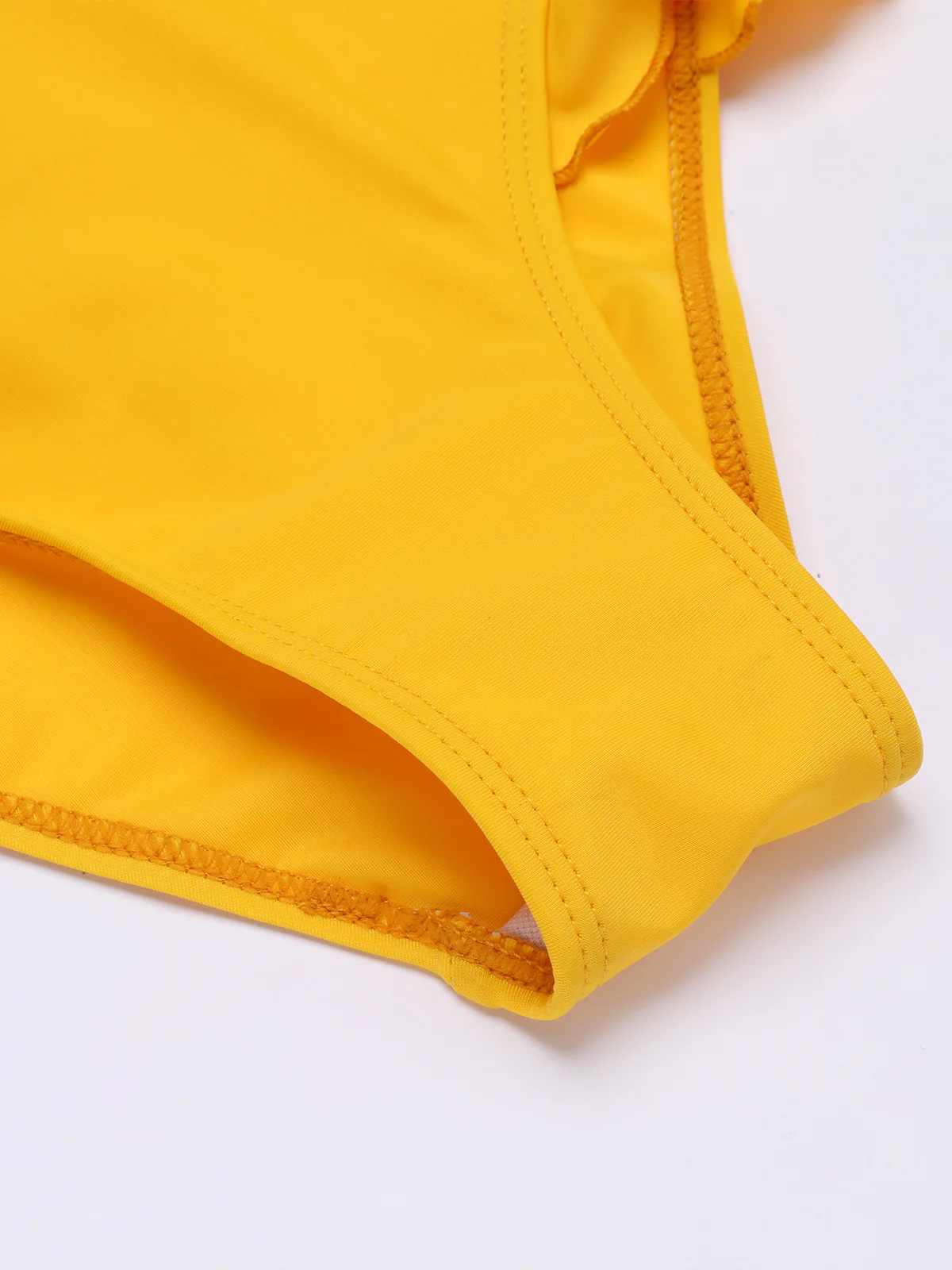 Yellow 1930s V-Neck One-piece Swimsuit - Image 7